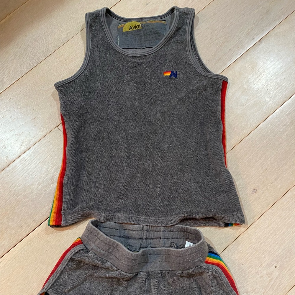 Aviator Nation Terry Short Set Sz 8